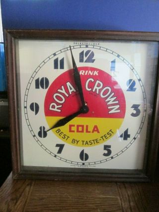 Vintage Rc Royal Crown Cola Soda Pop Advertising Electric Wall Clock -