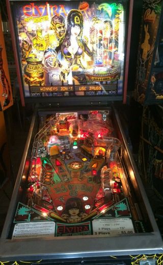 Elvira And The Party Monsters Pinball Machine By Bally