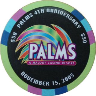 Palms Casino $50 Playboy Chip Oversized Holorgam Bunny 2