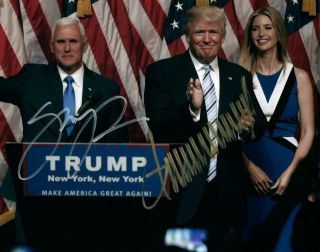 Donald Trump Mike Pence 8x10 Signed Photo Autographed With