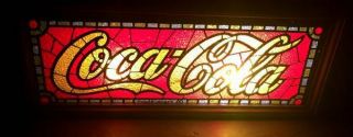 Vintage Enjoy Coca - Cola Light Sign Plastic Stained Glass,  Nr