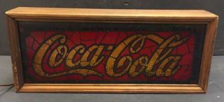 Vintage Enjoy Coca - Cola Light Sign Plastic Stained Glass,  NR 2