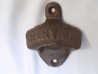 100 OPEN HERE CAST IRON WALL MOUNTED POP BOTTLE OPENERS BEER HOME BAR KITCHEN 6