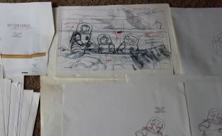 Herge ' s The Adventures of Tintin Animated Model sheets Storyboard Sketch Art 760 4