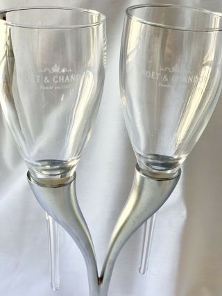 Moet & Chandon Candelabra Champagne Glasses Set 2