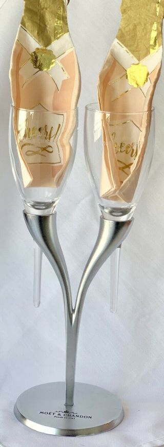 Moet & Chandon Candelabra Champagne Glasses Set 3