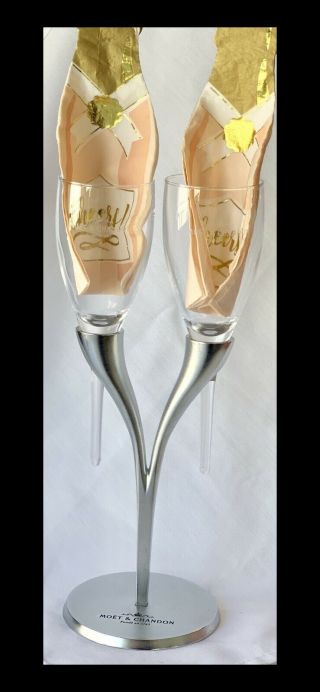 Moet & Chandon Candelabra Champagne Glasses Set 4