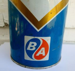 VINTAGE B/A BRITISH AMERICAN OIL TIN/CAN DURAFILM MOTOR OIL TRANSITION COLORS 3