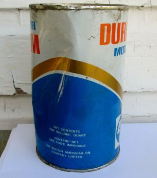 VINTAGE B/A BRITISH AMERICAN OIL TIN/CAN DURAFILM MOTOR OIL TRANSITION COLORS 4