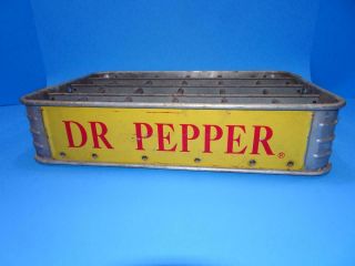 Rare Dr Pepper Metal 24 Bottle Carrier Crate.
