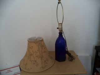 Vintage Rare Large Carter Cobalt Blue Cathedral Ink Bottle Lamp Se Pictures