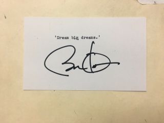 President Barack Obama Signed Card With Quote 2