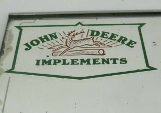Antique John Deere Implements Rog Iowa Visor Glass Mirror Oil Lube Battery Notes