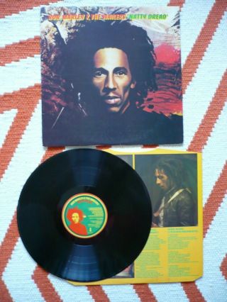Bob Marley & The Wailers Natty Dread Vinyl Uk 1974 Island A/b Lp & Inner Slv Exc