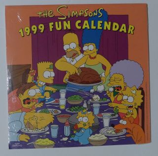 The Simpsons 1999 Fun Calendar 12 Month