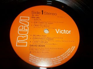 David Bowie ‎– Pinups - 1973,  UK,  Vinyl,  LP 5