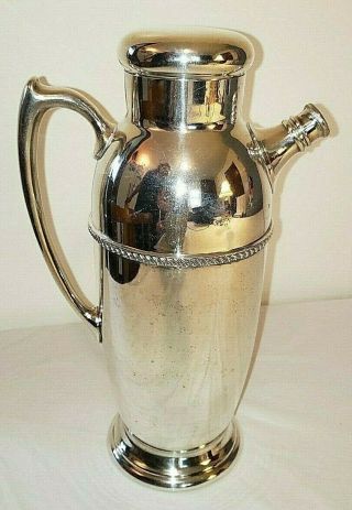 Epns Poole Silver Co Cocktail Martini Shaker 1002 Serving Pitcher 64 Oz Read