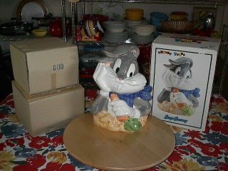 Warner Brothers Bugs Bunny Looney Tunes Cookie Jar 1993 Nib/unused W/boxes