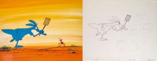 Ant & The Aardvark Pink Panther Animation Production Cel Drawing & Bg