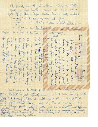 Signed Robert Graves Letter 1973 Vg Cond Richard Nixon John Cowper Powys Bible