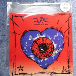 Rare The Cure Friday I’m In Love Coloured Vinyl 12 " With Stickered Sleeve Nm/nm