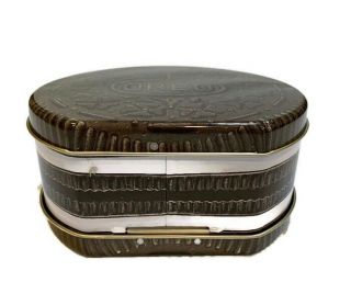 Vintage - Oreo Cookie Lunch Box Tin,  With Handle - 3