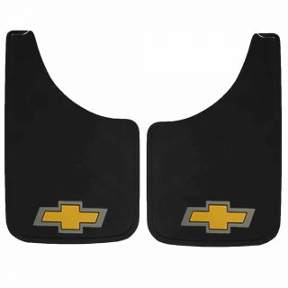 2pc Gold Bow Tie 9x15 Mud Splash Guards Flaps Car Truck Suv For Chevy Chevrolet