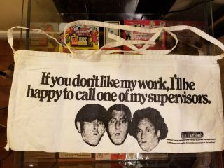 Three Stooges 1986 Cooper Tools Advertisement Apron