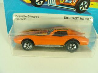 Hot Wheels 1980 Corvette Stingray Orange Hk On Card Combine