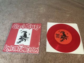 Circle Jerks " Fortunate Son " Red Wax 7 - Inch Rare Punk Black Flag Off