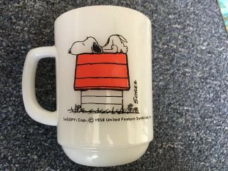Fire King Peanuts Snoopy 1965 Mug