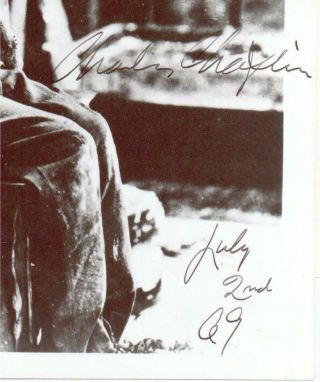 Charlie Chaplin autographed 8x10 b/w photo 