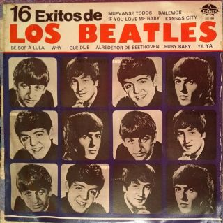 The Beatles ‎– 16 Exitos De Los Beatles Mexican Lp Very Rare