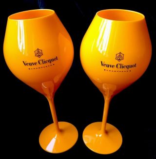 Veuve Clicquot Champagne Orange Acrylic Tasting Glass Extra Xl Large X 2