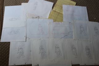 Herge ' s The Adventures of Tintin Animated Model sheets Storyboard Sketch Art 750 7