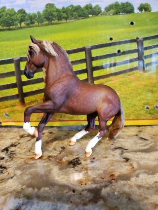 Breyer Custom Horse Alborozo Stablemate Andalusian Chestnut Flaxen Mane,  Tail