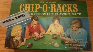 Vintage Set Of Six (6) Chip - O - Racks W/ Box Professional 