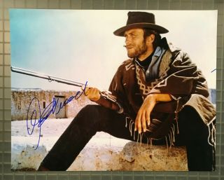 Clint Eastwood Signed 11x14 Man With No Name Photo Autographed Psa/dna Loa Auto