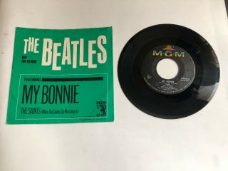 The Beatles My Bonnie / The Saints 1964 Mgm 45 Rpm Record W/picture Sleeve