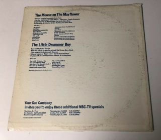 Gas Industry NBC TV LP The Mouse On The Mayflower / The Little Drummer Boy 2