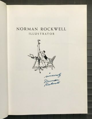 Norman Rockwell Signed " Illustrator " Hardcover Book Autographed Auto Jsa Loa