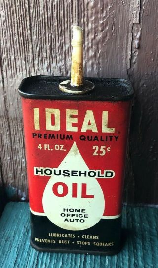 Vintage Ideal Household Oil Can Handy Oiler Rare Advertising Ships In Usa