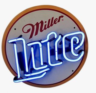 Retro Neon Sign  Miller Lite  Beer Bar Nascar Metal Budweiser