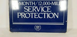 1950 ' S CADILLAC DEALERSHIP VPP VALUE PROTECTION SERVICE DOUBLE SIDED METAL SIGN 6