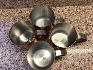 4 RUSSIAN STANDARD VODKA Moscow Mule Copper Overlay Stainless Mugs Cups 18oz Set 6