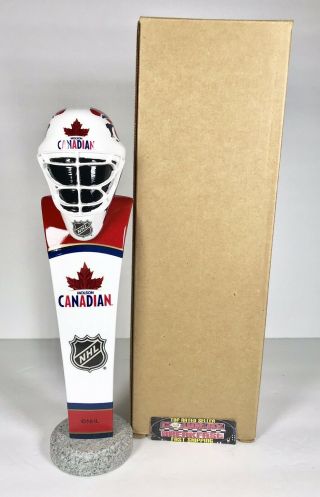 Molson Canadian Hockey Nhl Goalie Beer Tap Handle 11.  5” Tall - Brand
