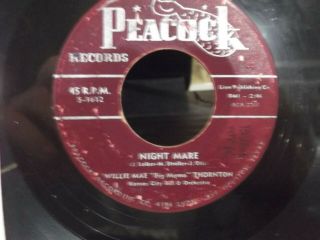 45m Rare Big Mama Thornton Hound Dog / Night Mare On Org.  Peacock Label