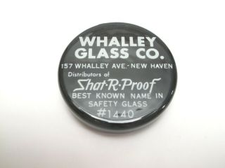 Vintage Paperweight - Whalley Glass Co.  Haven,  Connecticut - Shat - R - Proof