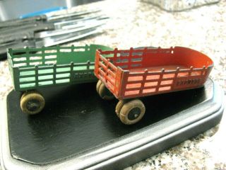 2 Tootsie toy 801 Mack Express version 1 stake trailers 3