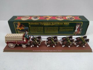 ERTL Budweiser Clydesdale Eight - Horse Hitch Mechanical Bank With Display Case 2